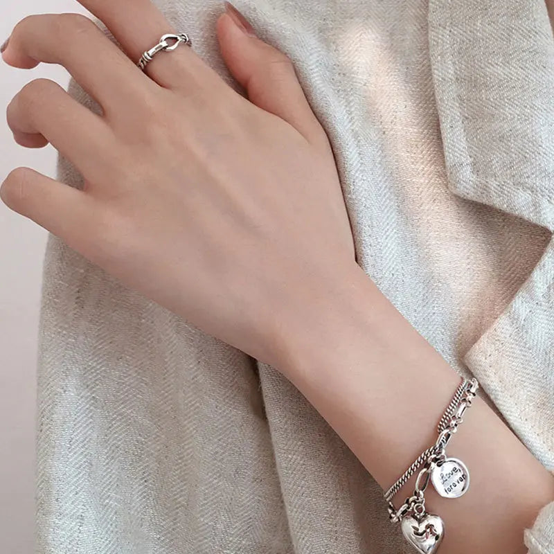 Silver love Bracelets